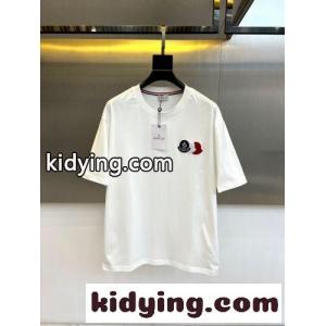 お洒落 モンクレール コピー Tシャツ 偽物 コットン クルーネック 半袖Tシャツ ホワイトkid26aiSzWr