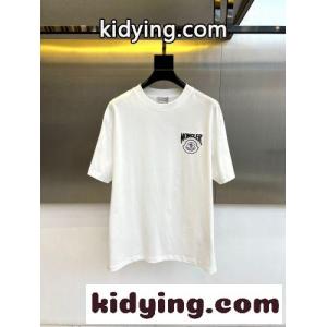 シンプル ロゴ刺繍 半袖Tシャツ モンクレール コピーブランド Tシャツ 偽物 クルーネック ホワイトkid26HriCSf