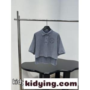 カジュアル ロゴ刺繍 ポロシャツ アレキサンダーワング Tシャツ 偽物 グレーkid26Ln8D4b