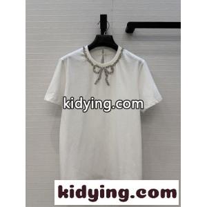 ビジュー装飾 コットン 半袖Tシャツ ヴァレンティノ コピーブランド Tシャツ 偽物 ホワイトkid26yODOvq