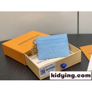 ルイ･ヴィトン 財布 スーパーコピー M27485 カードケース ポルト カルト･LV チャーム ブルーkid26LvS1DC
