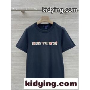 シグネチャープリントTシャツ ルイ・ヴィトン Tシャツ コピー シルク コットンkid26TbCKbq