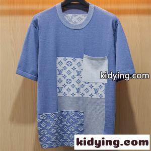 半袖ニットTシャツ Louis vuitton コピーブランド パッチワークモノグラム ルイヴィトン コピーブランド コピー 胸ポケット付き クルーネックkidying261bm8Xz
