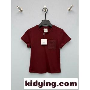 エンブローデッド ポケット 半袖Tシャツ エルメス コピー Tシャツ コピー ボルドーkid26P1rCKr