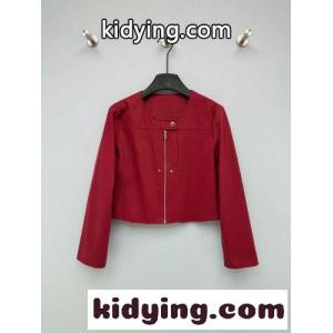 ノーカラー ジップアップ ショートジャケット エルメス コピーブランド ジャケット コピー レッドkid26qWzWLj
