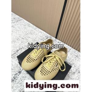 春夏 爽やか レースアップ シューズ プラダ コピー スニーカー 偽物 イエローkid26OzK59D