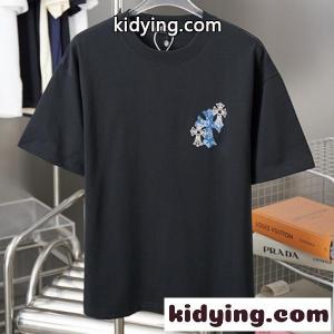 CHROME hearts コピーブランド クロムハーツ コピーブランド 2026新作 メンズ 半袖Tシャツ クロスフラワー プリント ワンポイント オーバーサイズkidying26mSbWvq