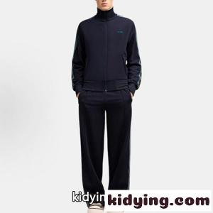 2026新作 AMIRI アミリ コピー サイドライン セットアップ メンズ ジャージ上下 スタンドネック ジップアップ ブラック ストリート カジュアル 春秋kidying26u8vOrm