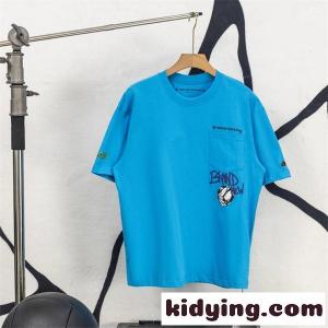 CHROME hearts コピー クロムハーツ コピー コピー メンズ 半袖Tシャツ ポケット付き ロゴプリント クルーネック ブルーkidying26XDKT9f