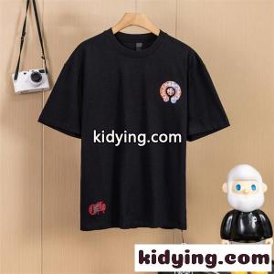 CHROME hearts コピー クロムハーツ コピー コピー ホースシューロゴ刺繍 オーバーサイズ 半袖Tシャツ ブラックkidying26aSXPni