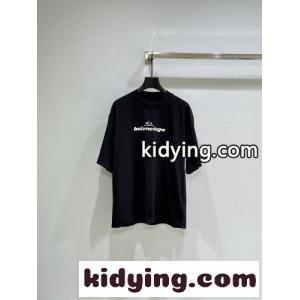 定番 ロゴ コットン 半袖Tシャツ バレンシアガ コピー Tシャツ コピー ブラックkid26HT5Dyu