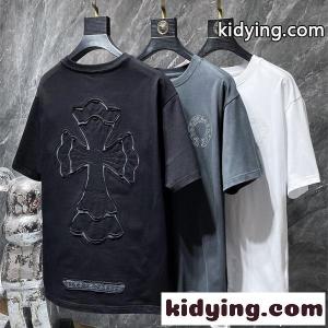 CHROME hearts コピー クロムハーツ コピー コピー ビッグクロスエンボス オーバーフィット 半袖Tシャツkidying26PXzuyC
