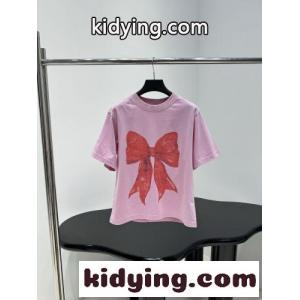 目を引く リボン 半袖Tシャツ バレンシアガ スーパーコピー Tシャツ コピー ピンクkid26qi4jqa