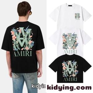 AMIRI アミリ Tシャツ 半袖 バックプリント フラワーモチーフ ロゴデザイン アートグラフィック オーバーサイズkidying26zqea0D