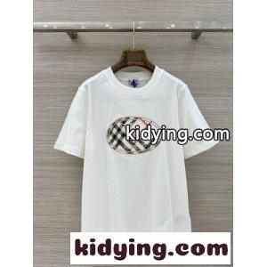 チェック ナイトスタンプ コットンTシャツ バーバリー コピー Tシャツ コピー ホワイトkid26OTXTzC