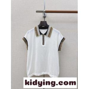上品 カジュアル ハーフジップ ニットポロ バーバリー コピー ニット コピー ホワイトkid2681Xjui