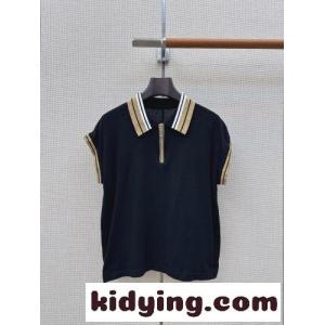 上品 カジュアル ハーフジップ ニットポロ バーバリー コピーブランド ニット コピー ブラックkid26aySnOj