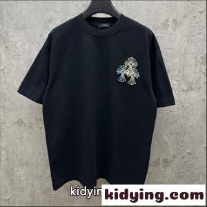 ブラック 半袖Tシャツ Chrome hearts コピー ...
