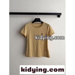 コットンリネン 半袖Tシャツ セリーヌ スーパーコピー Tシャツ コピー イエローkid26PTr8ry