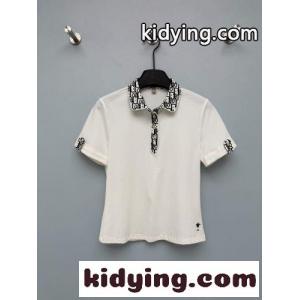 カジュアル 上品 半袖ポロシャツ クリスチャン・ディオール ブランド コピー Tシャツ コピー ホワイトkid26DuWjSv