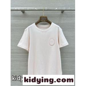 dior コピー Médaillon エンブロイダリー 半袖Tシャツ クリスチャン・ディオール コピー Tシャツ コピー ピンクkid26XD0bie