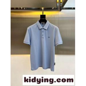 シンプル コットンピケ 半袖 ポロシャツ サルヴァトーレ・フェラガモ Tシャツ 偽物 ライトブルーkid26quiG9v