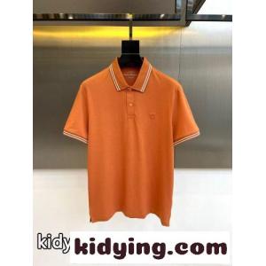 サルヴァトーレ・フェラガモ Tシャツ 偽物 洗練された ストレッチ ポロシャツ オレンジkid26yeKrCm