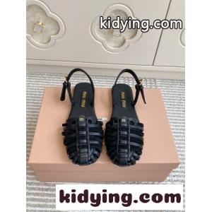レザーxスエードレザー サンダル ミュウミュウ コピー シューズ コピー ブラックkid26yOv4jq