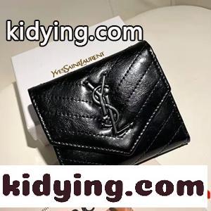 Saint laurent コピー サンローラン コピーコピー 折りたたみ財布 程よい高級感のある 女性らしく大人っぽい小物 2色展開kid26XDWD4r