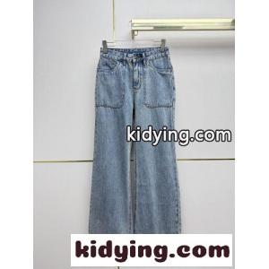 ワイドレッグ デニムパンツ ミュウミュウ コピー ジーンズ コピー ブルーkid264T5LDm