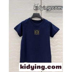 アナグラム クルーネック 半袖Tシャツ ロエベ コピー Tシャツ 偽物 ネイビーkid264LXnWj
