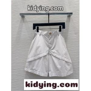 コットン ストライプ ショートパンツ ロエベ スーパーコピー パンツ 偽物 ホワイトkid265LniqC