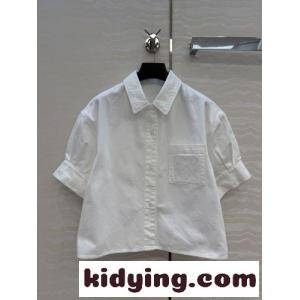 アナグラム ショートスリーブ デニムシャツ ロエベ ブランド コピー シャツ 偽物 ホワイトkid26uOziWr