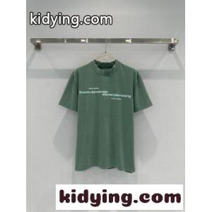 ユニセックス ロゴ入り 半袖Tシャツ アレキサンダーワング Tシャツ コピー グリーンkid260bG1fu