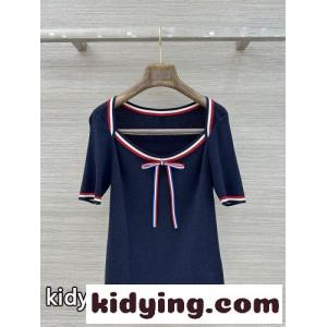 可愛い ウール＆シルク リブニット トムブラウン コピー ニット コピー ネイビーkid261b0zCq