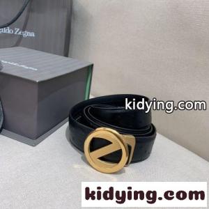 洗練された ロゴバックル エルメネジルド・ゼニア ベルト 偽物 レザーベルトkid26ieGnay