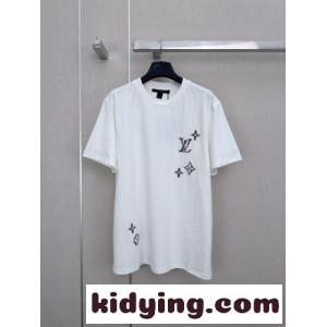エンブロイダリー シグネチャーTシャツ ルイ・ヴィトン Tシャツ コピー ホワイトkid265DGvaC