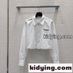 ルイ・ヴィトン シャツ コピー ブロイダリートリム クロップドシャツ ホワイトkid26S9n4nC