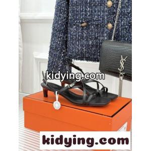 大人フェミニン エルメス ブランド コピー ミューズ40 サンダル スーパーコピー ブラックkid26ymuO1v