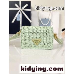 ラフィア×レザー クロシェ ミニショルダーバッグ プラダ コピー バッグ スーパーコピー 1MR024kid26HPvK5v