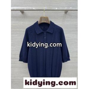 透かし編み コットン ニットポロ プラダ コピー ニット 偽物 トップスkid26b8XvaC