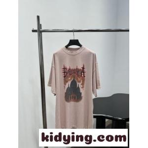 バレンシアガ ブランド コピー Tシャツ 偽物 ユニセックス スタイリッシュ オーバーサイズ 半袖Tシャツkid2619T9ru