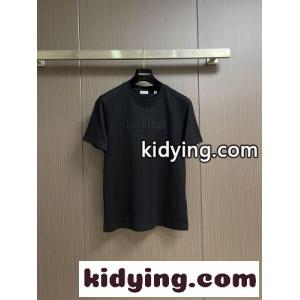 シンプル 洗練された ロゴ コットンTシャツ バーバリー コピー Tシャツ 偽物 ブラックkid26meWjSf