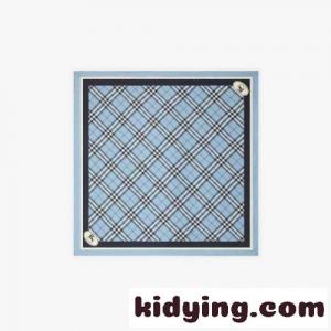 人気 チェック シルクスカーフ バーバリー コピー スカーフ 偽物 90x90cm ライトブルーkid26THPnCm