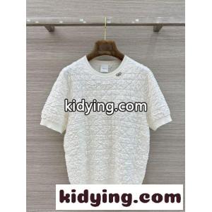 エレガント ショートスリーブ セーター クリスチャン・ディオール コピーブランド Tシャツ コピー ホワイトkid26bOXv0b