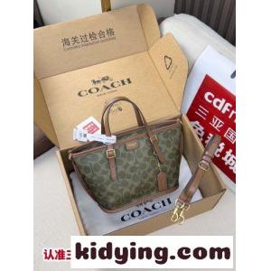 定番 カジュアル シグネチャー柄 2WAY コーチ スーパーコピー バッグ スーパーコピー ミニ トートバッグkid26PPvCam