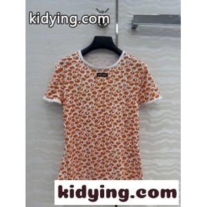 可愛い ミュウミュウ コピーブランド Tシャツ コピー 総柄プリント コットン 半袖Tシャツkid26HD85vy