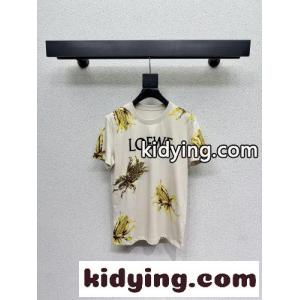 トウモロコシ コットン クルーネック 半袖Tシャツ ロエベ コピーブランド Tシャツ 偽物kid261bSrqa