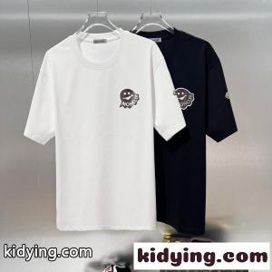 moncler ブランド コピー コピー ゴーストロゴ半袖Tシャツ 人気上昇中 着映え コットンカットソーkidying26reObyC