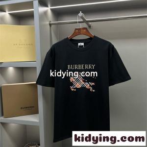 ホース×チェックモザイク ビッグロゴ モダンデザイン burberry コピー バーバリー コピー コピー 半袖Tシャツ クリーンコーデkidying26iqaWfm